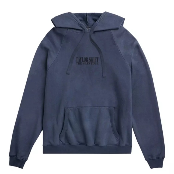 Taylor Swift The Eras Tour Washed Blue Hoodie Tour Dates Size XXL - Picture 1 of 10